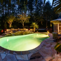 Swimming Pool After Dark